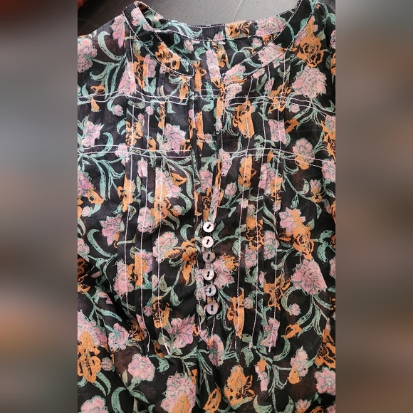 NWOT Free People See It Through Maxi Black And Green Dress - Picture 8 of 10